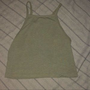 Olive Green Crop Top